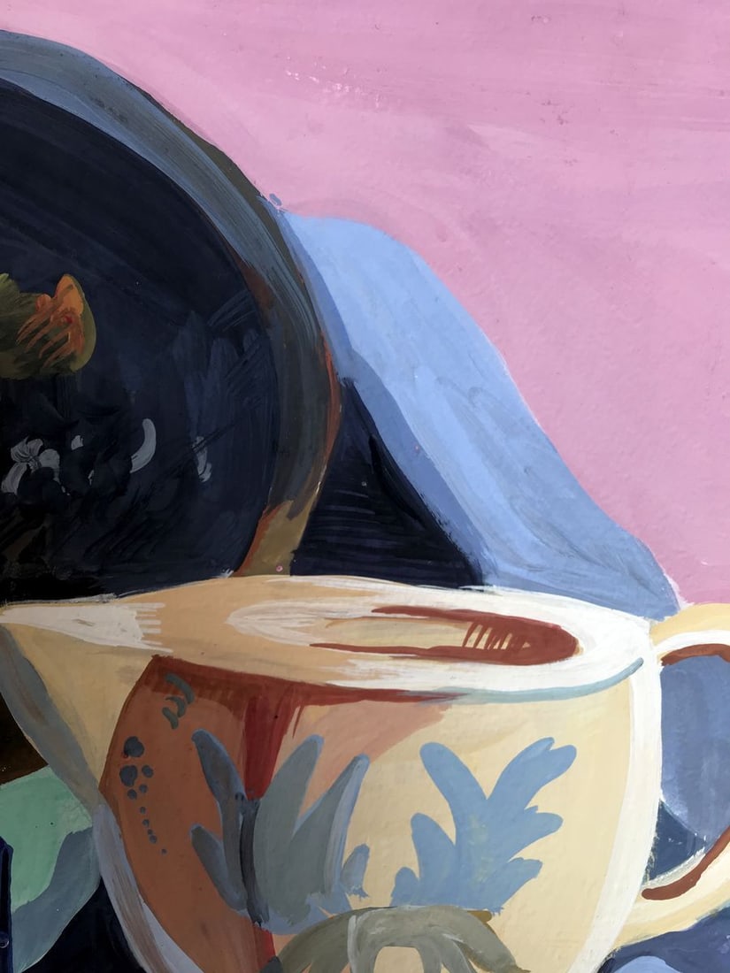 Gouache painting Tea Parties Unknown artist - 8