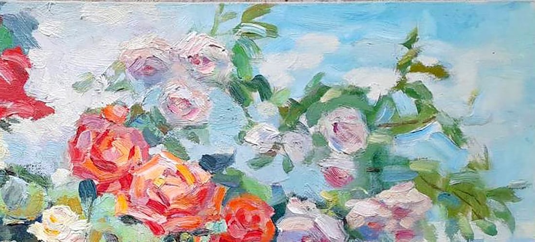 Oil painting Roses in the garden Kovalenko Ivan Mikhailovich - 3