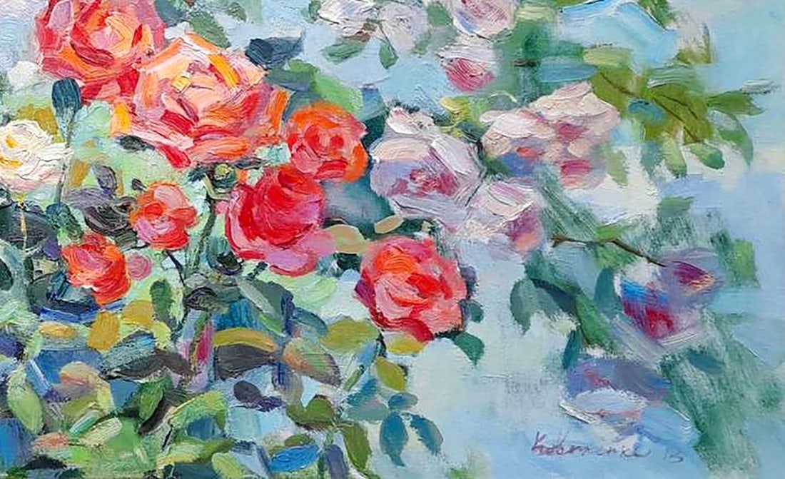 Oil painting Roses in the garden Kovalenko Ivan Mikhailovich - 5