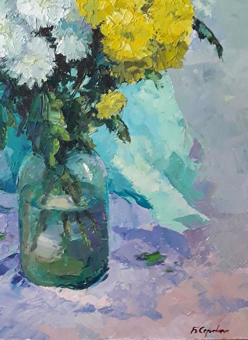 Oil painting Chrysanthemums Serdyuk Boris Petrovich - 5