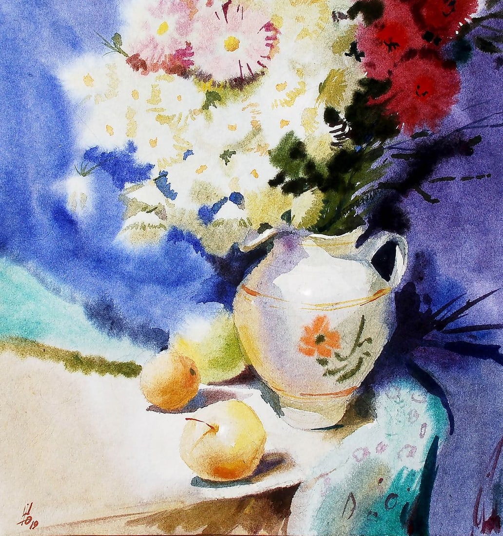 Watercolor painting Still life Egor Ktpatunov - 5