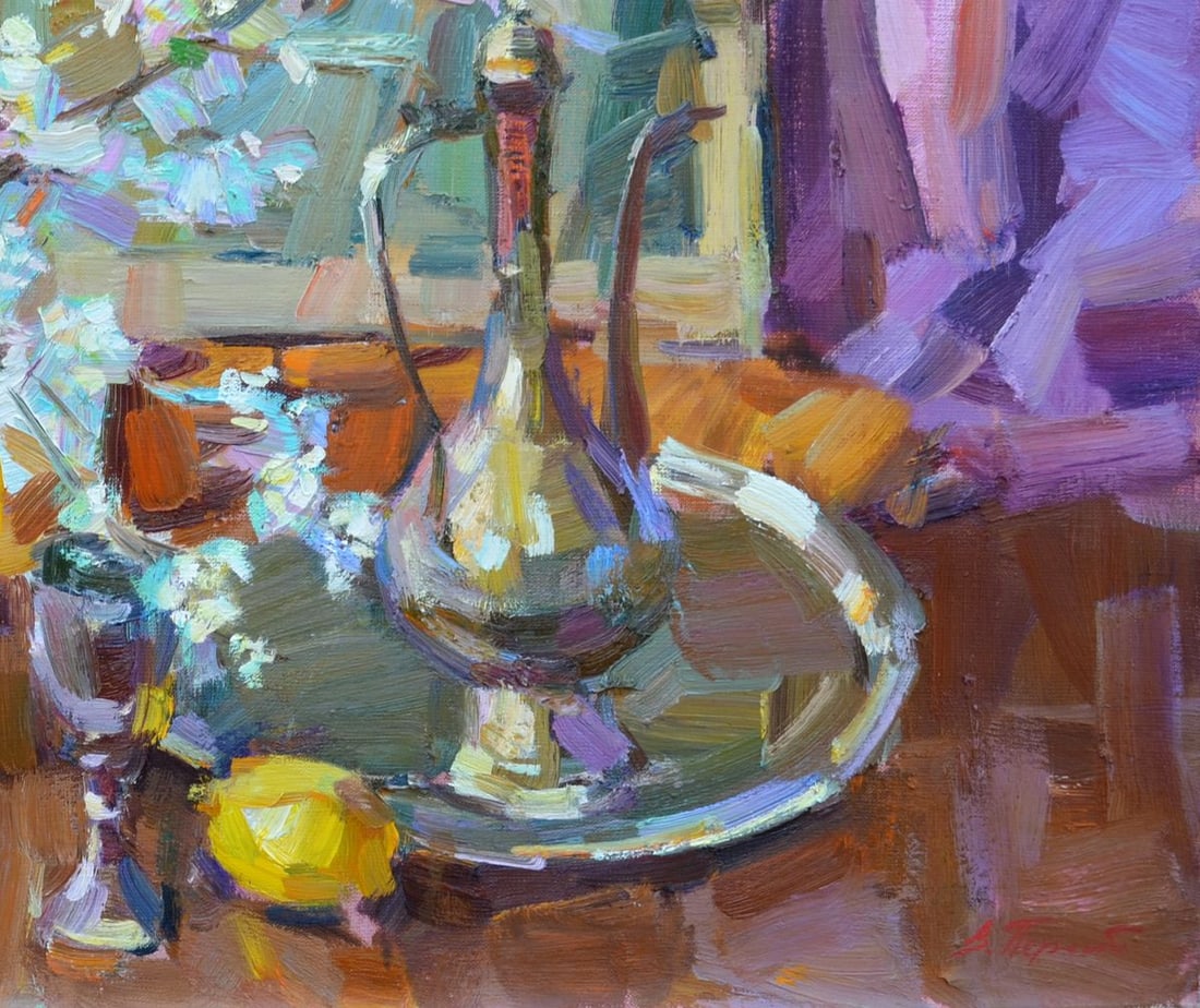 Oli painting Still life with twigs Tepeta Miacheslav - 5