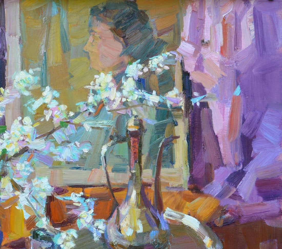 Oli painting Still life with twigs Tepeta Miacheslav - 6