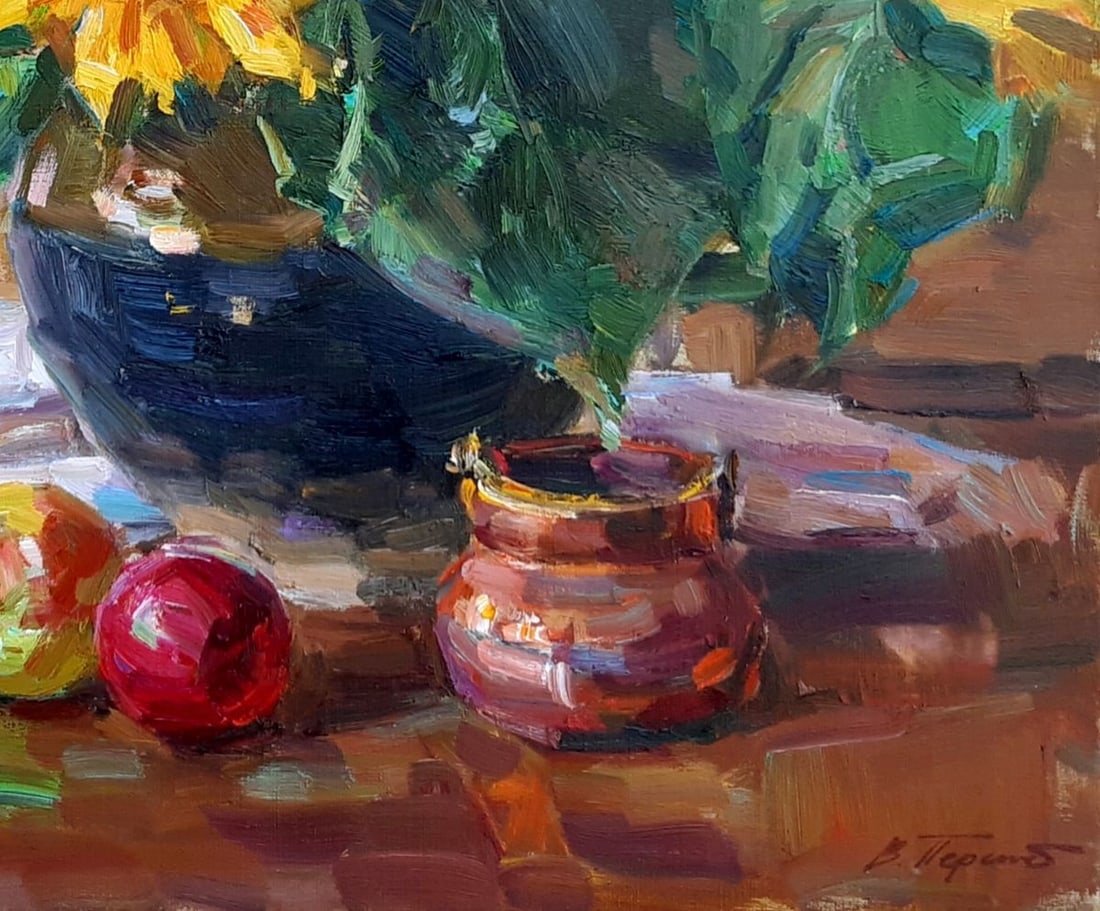 Oli painting Sonjahi and a lamp Tepeta Miacheslav - 5
