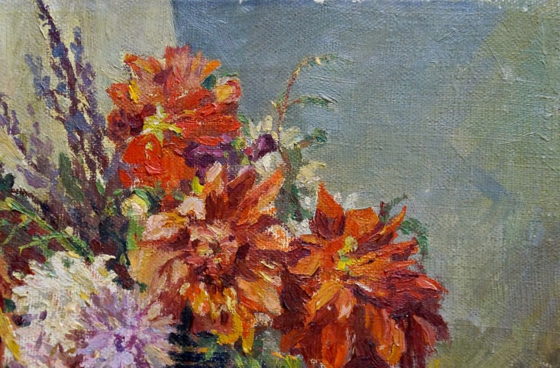 Oil painting Flowers Terentyev Nikolay Pavlovich - 4