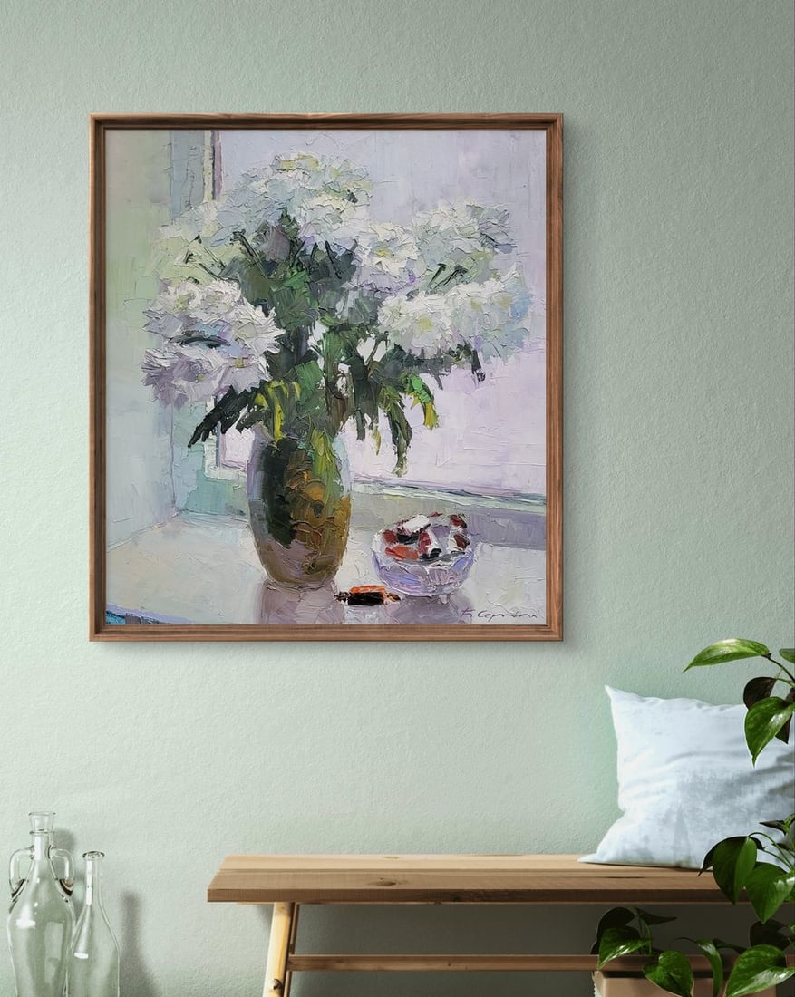 Oil painting Flowers on the window Boris Serdyuk - 2