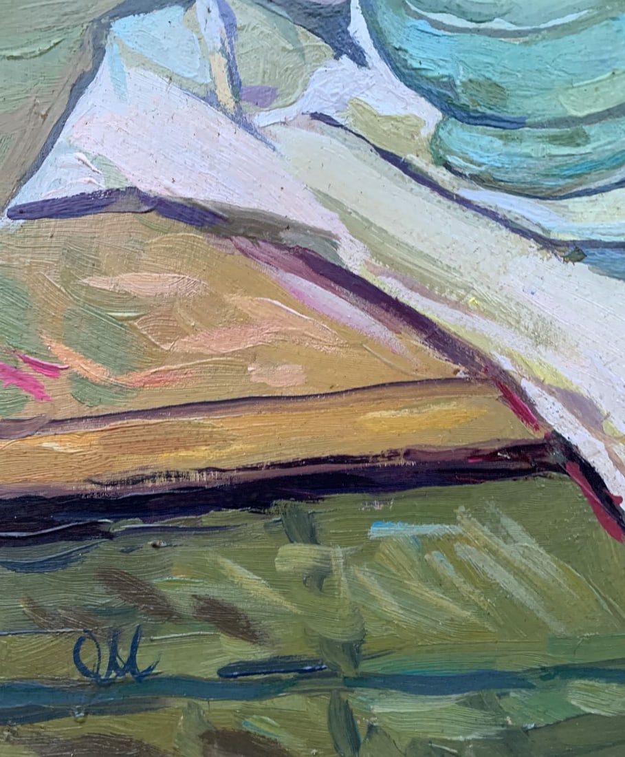 Oil painting Rose on the table Unknown artist - 7