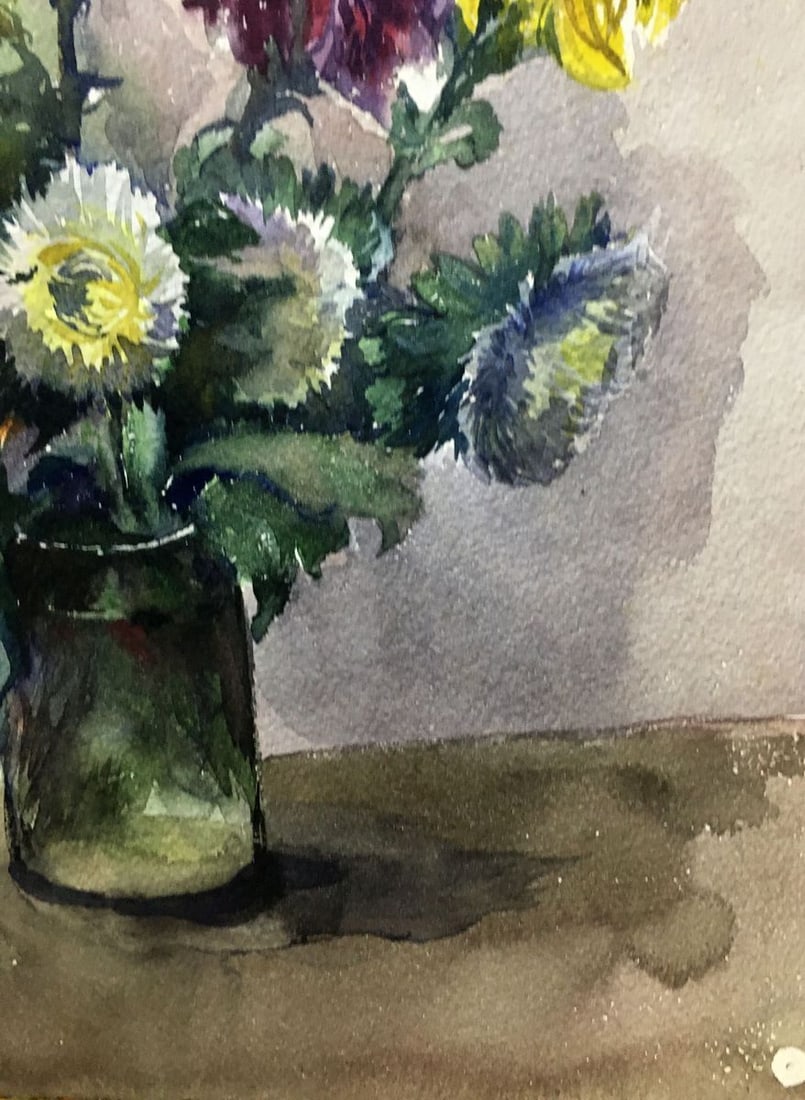 Watercolor painting Flowers in a vase Palazhchenko Irina - 5