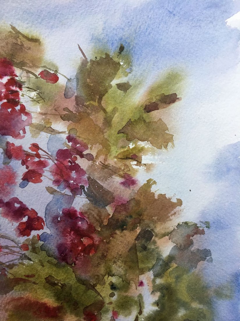 Watercolor painting Rowan Viktor Mikhailichenko - 6