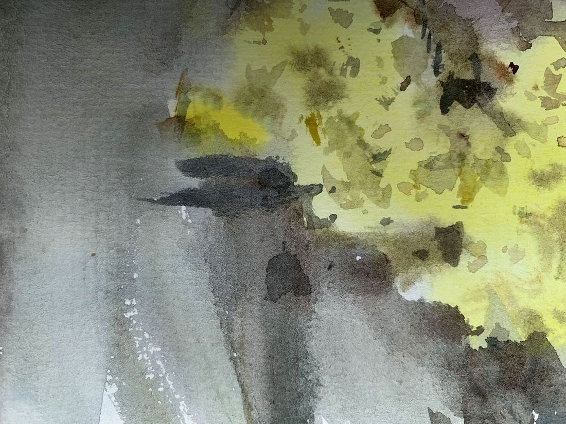 Watercolor painting Yellow flowers Viktor Mikhailichenko - 4