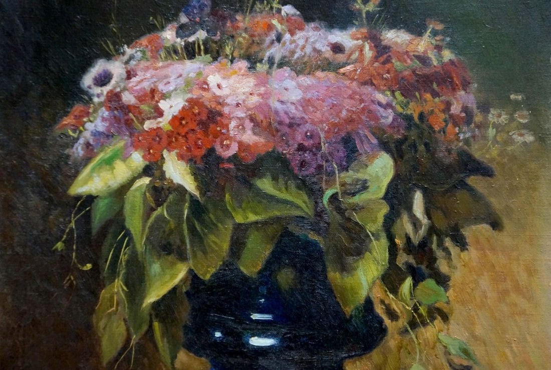 Oil painting Lush bouquet of flowers Komyakhov - 3