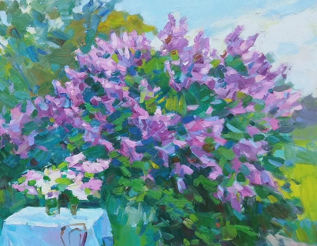 Oil painting Lilac blossoms Tepeta Miacheslav - 3