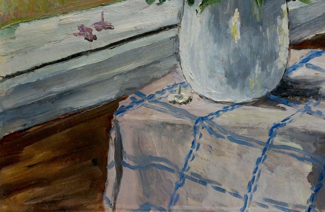Oil painting Flowers F. Manjos - 2