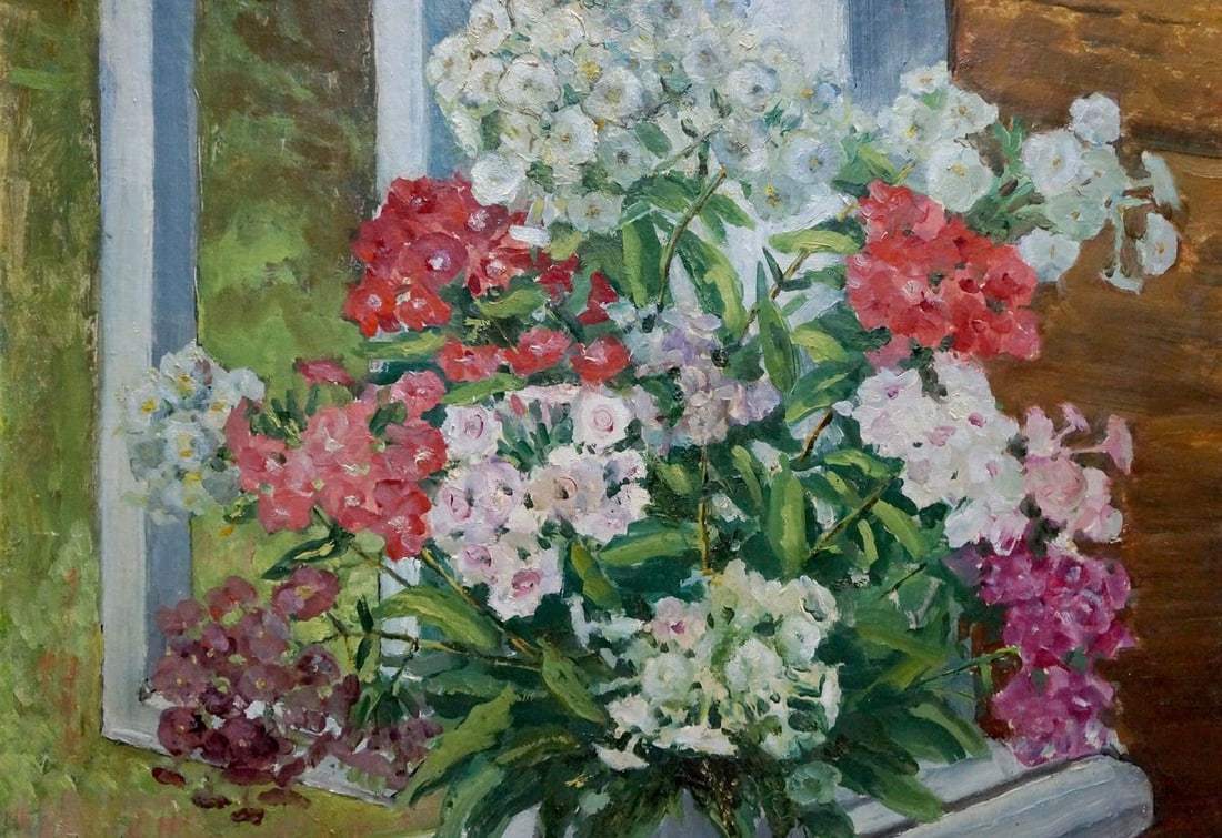 Oil painting Flowers F. Manjos - 3