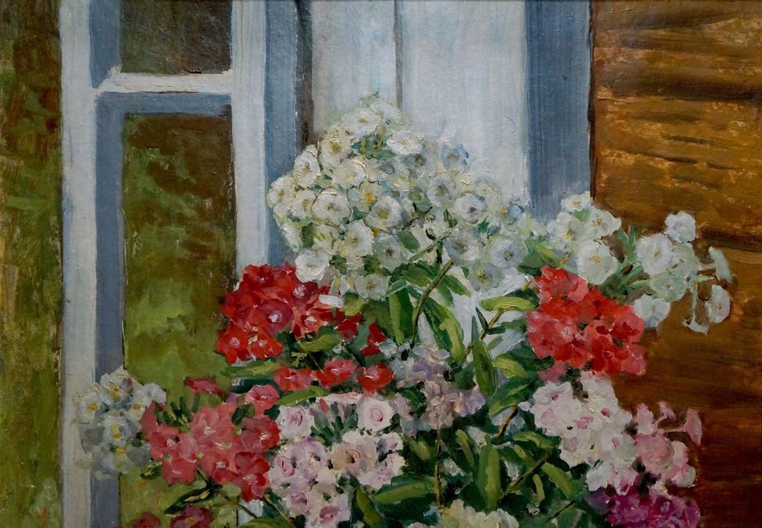 Oil painting Flowers F. Manjos - 4