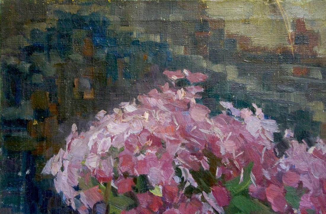 Oil painting Flowers in a vase - 4