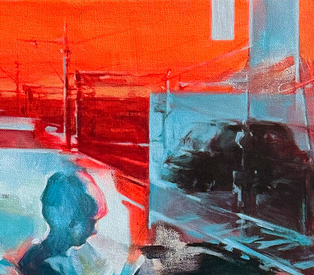 Oil genre painting Waiting Ivan T. - 4