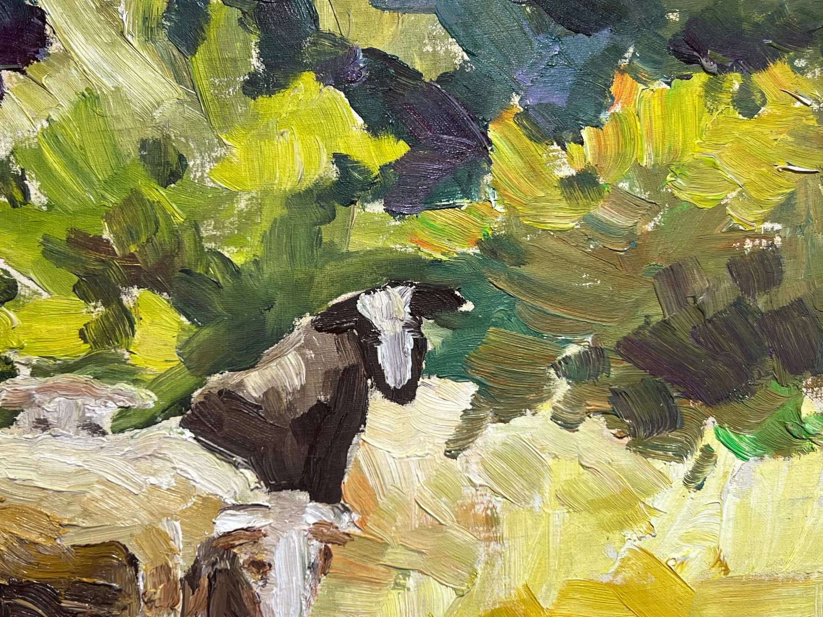 Oil painting with frame Sheep K. Leonid - 3