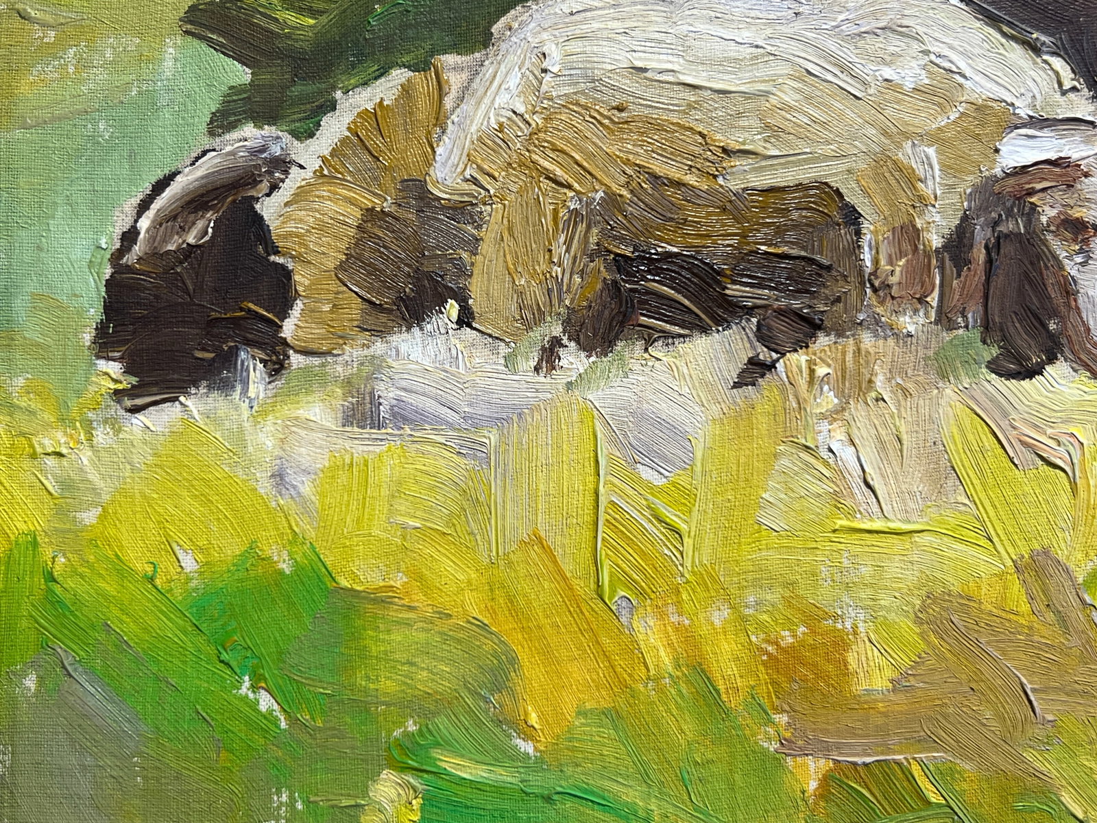 Oil painting with frame Sheep K. Leonid - 6