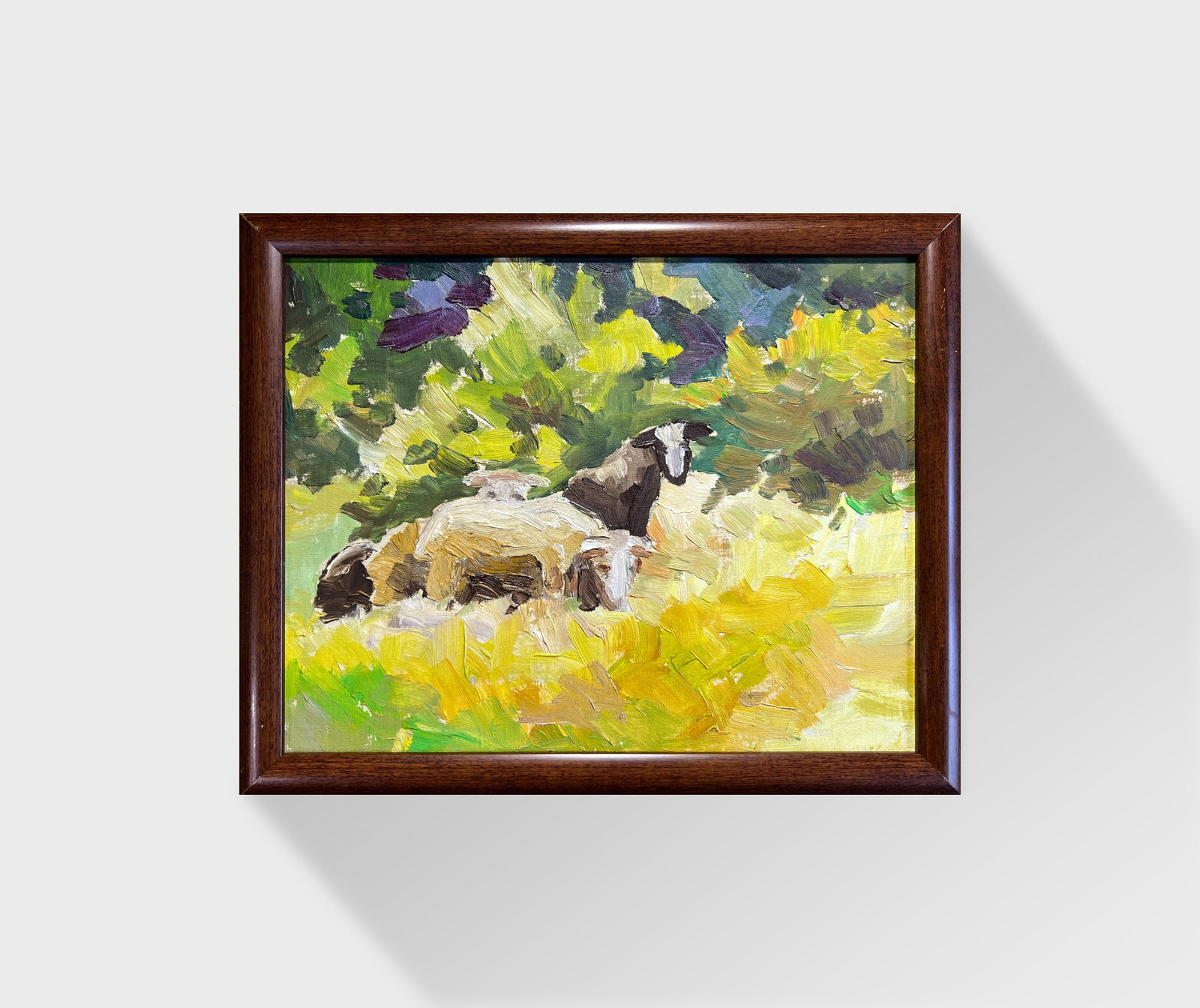 Oil painting with frame Sheep K. Leonid - 8
