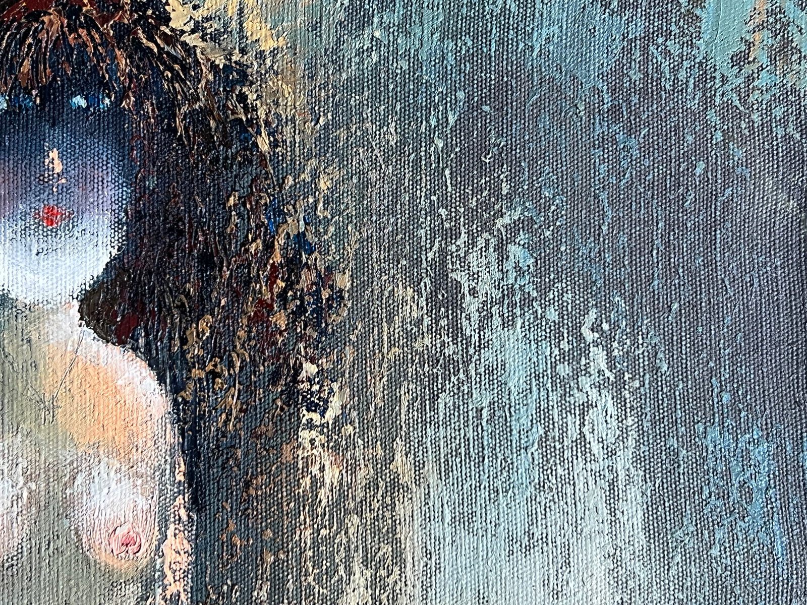 Oil painting with frame figure K. Leonid - 4