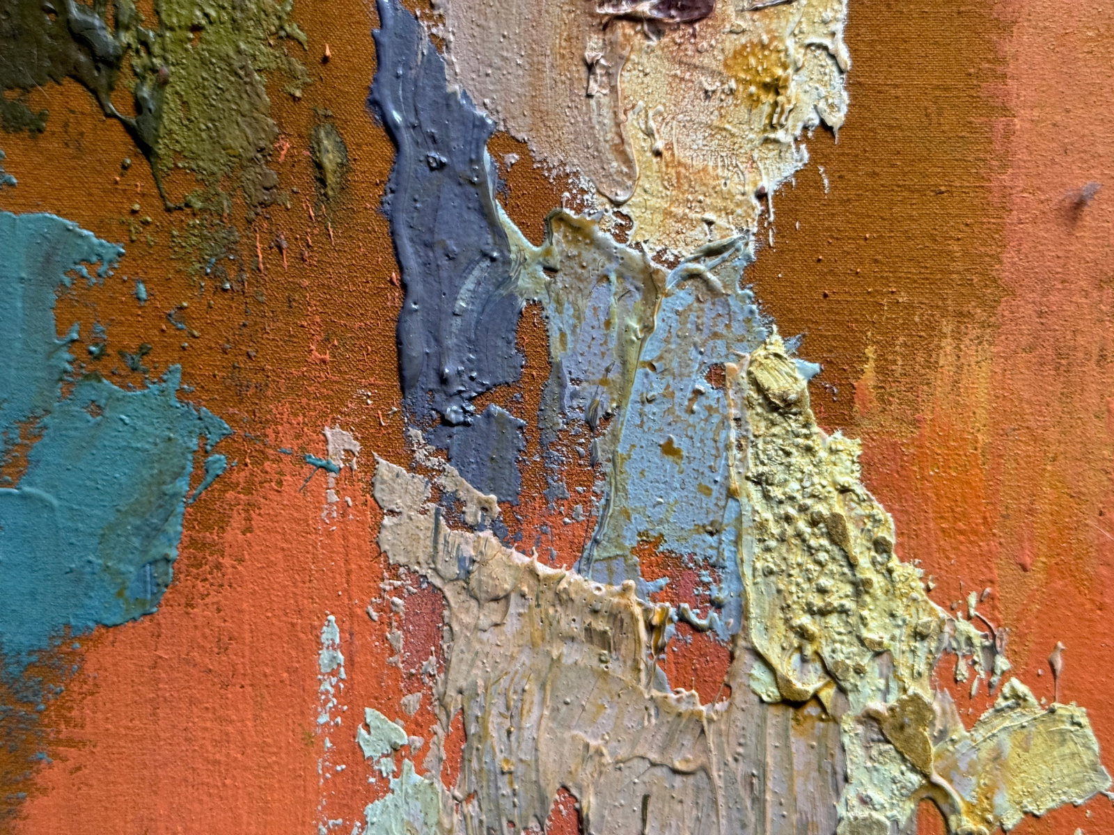 Abstract Oil painting with frame female portrait K. Leonid - 6