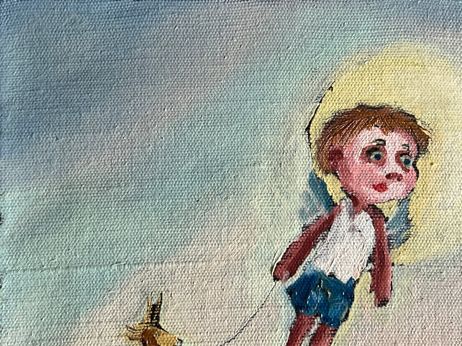 Oil painting with frame little angel K. Leonid - 2
