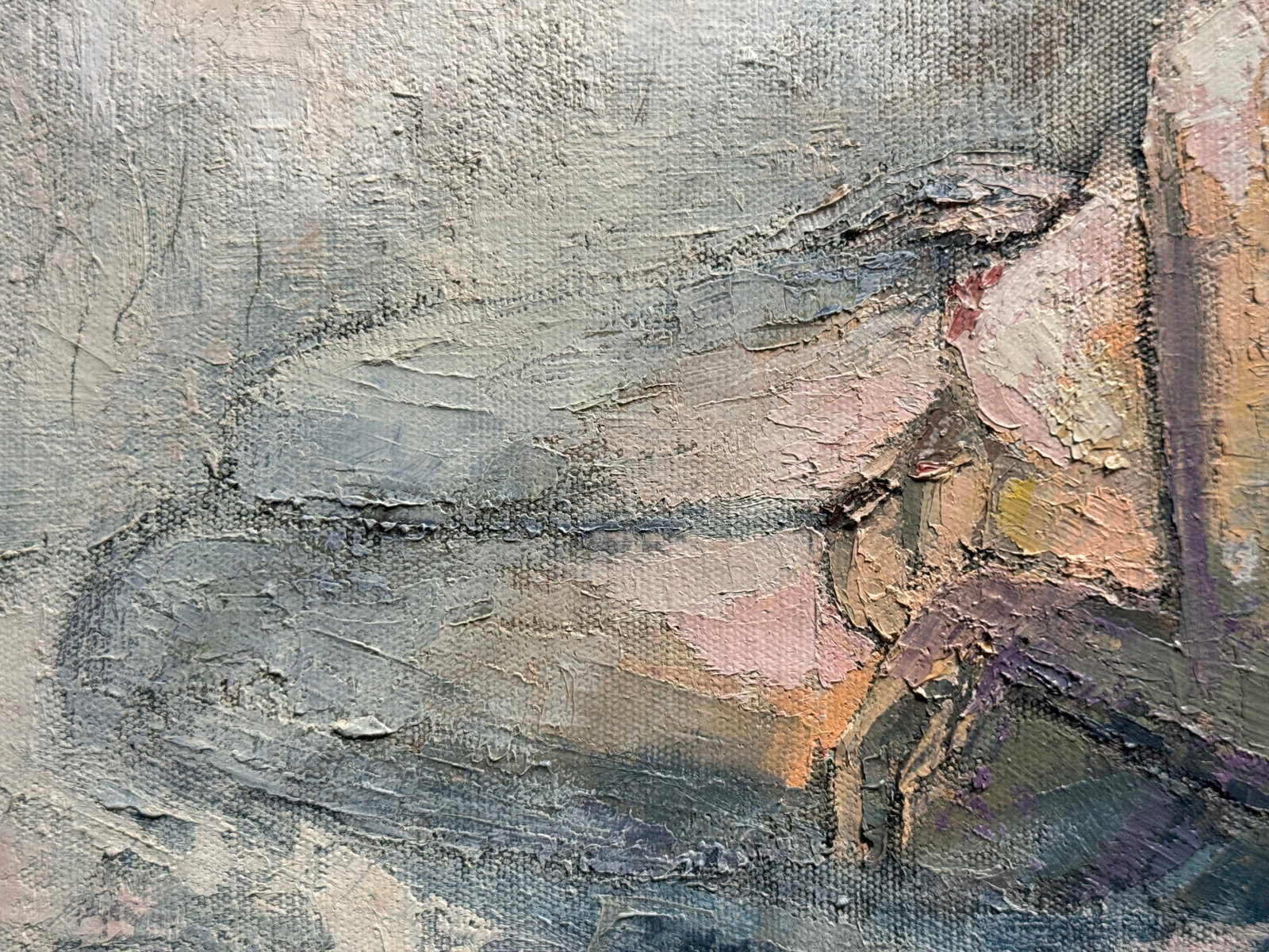 Abstract Oil painting with frame Nu K. Leonid - 6