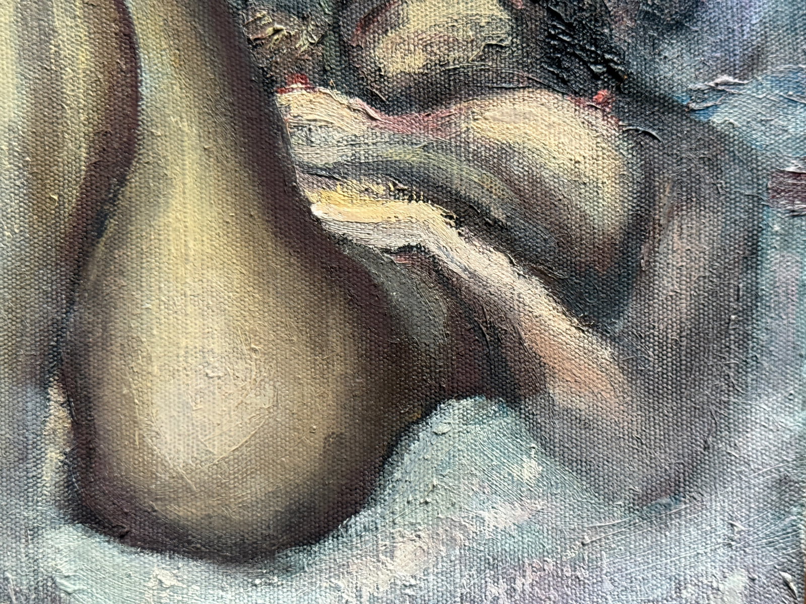 Abstract Oil painting with frame Figures K. Leonid - 5