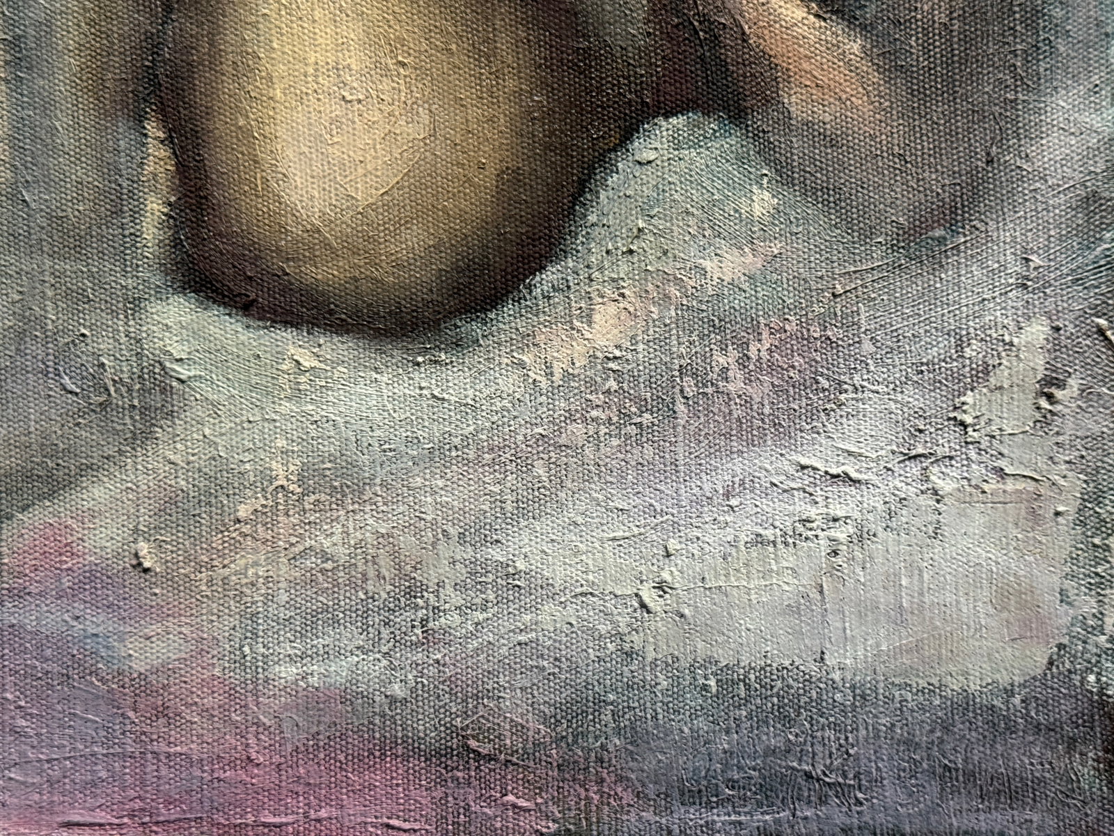 Abstract Oil painting with frame Figures K. Leonid - 8