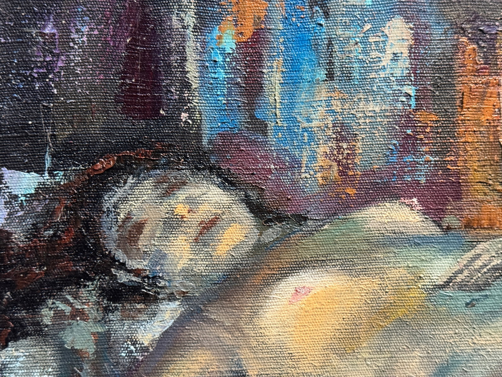 Abstract Oil painting with frame Nu-women K. Leonid - 2