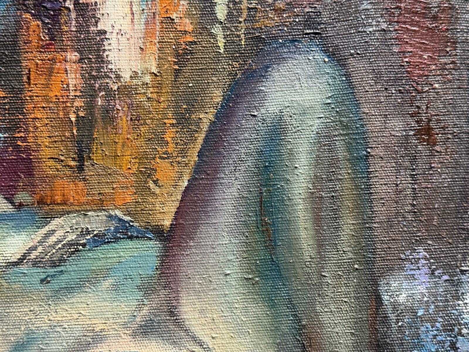 Abstract Oil painting with frame Nu-women K. Leonid - 4