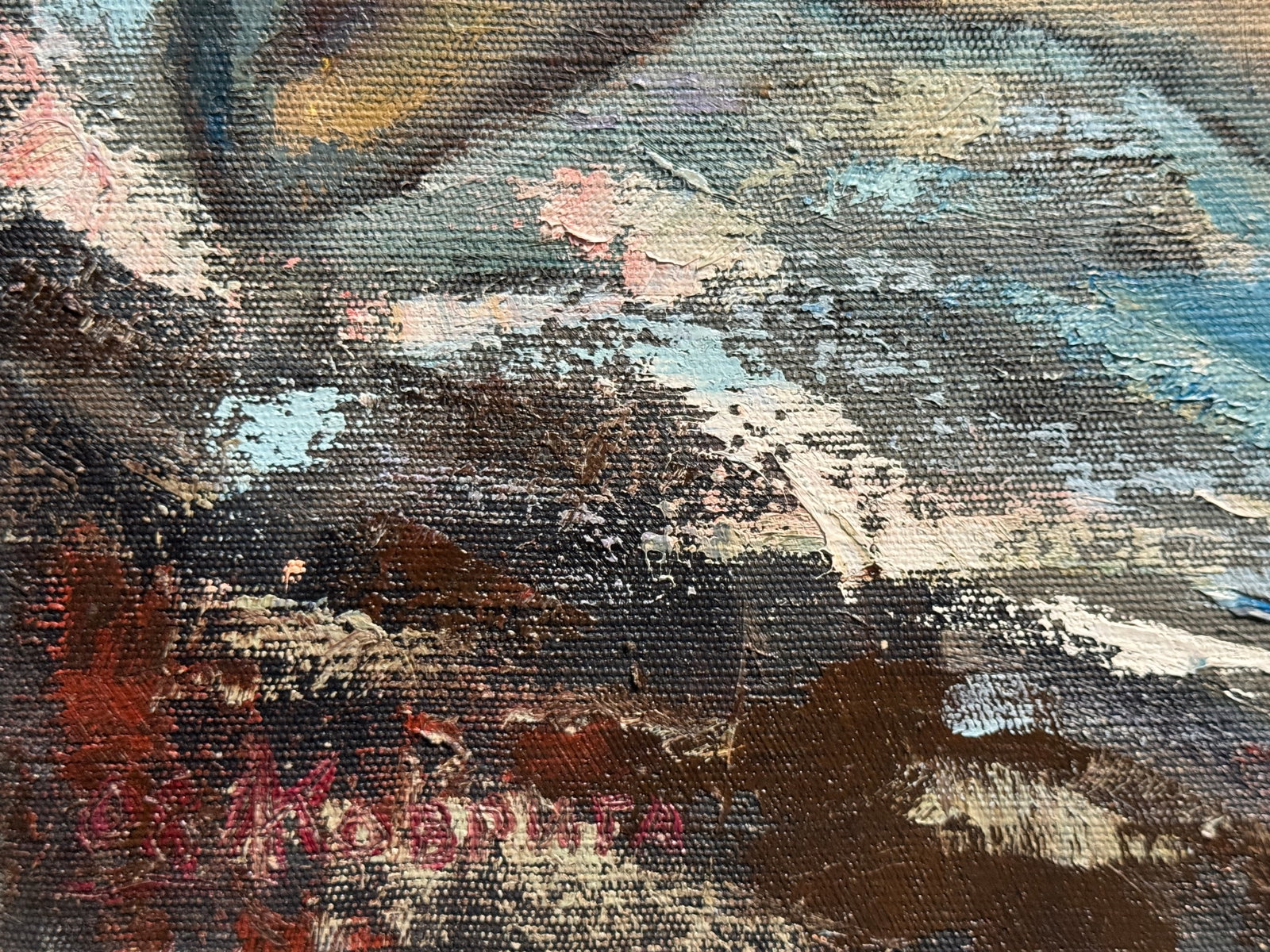 Abstract Oil painting with frame Nu-women K. Leonid - 8