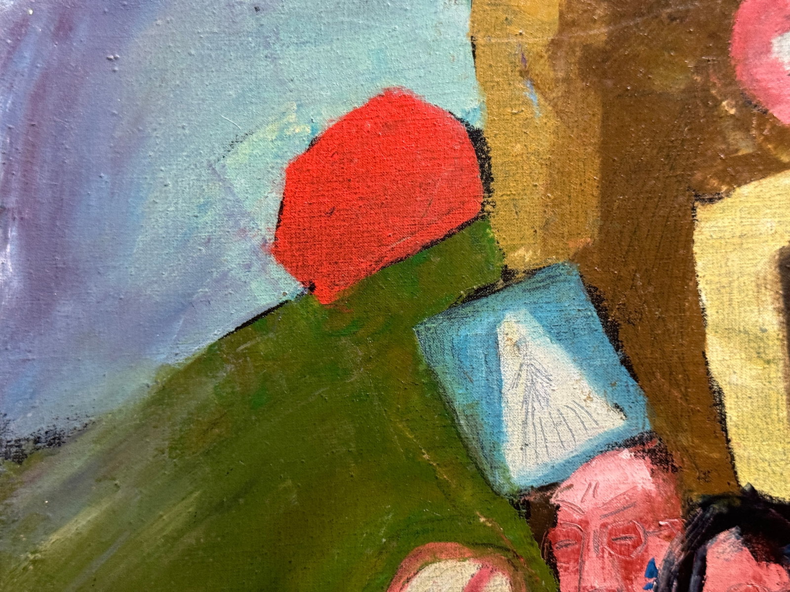 Oil painting with frame Road signs K. Leonid - 2