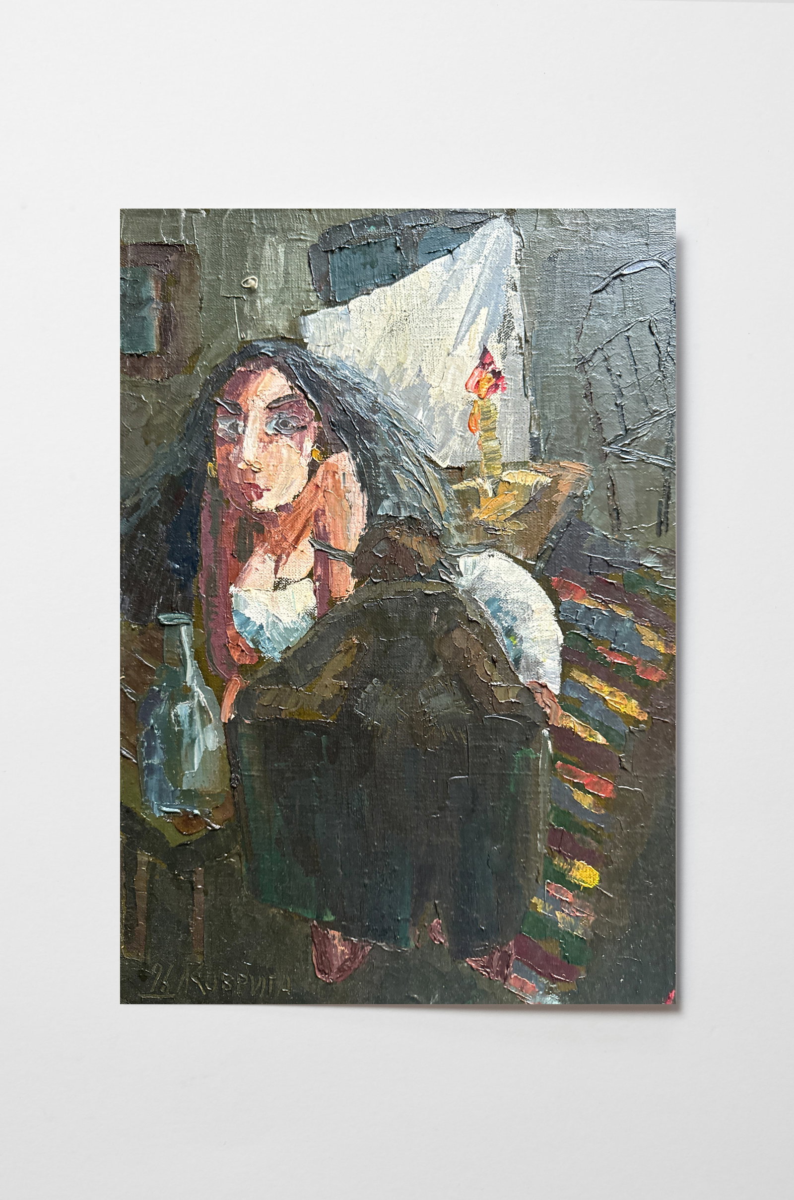 Oil painting with frame godmother K. Leonid - 2