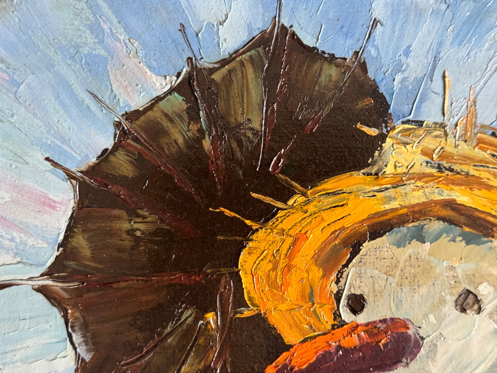 Oil painting with frame End of February K. Leonid - 2