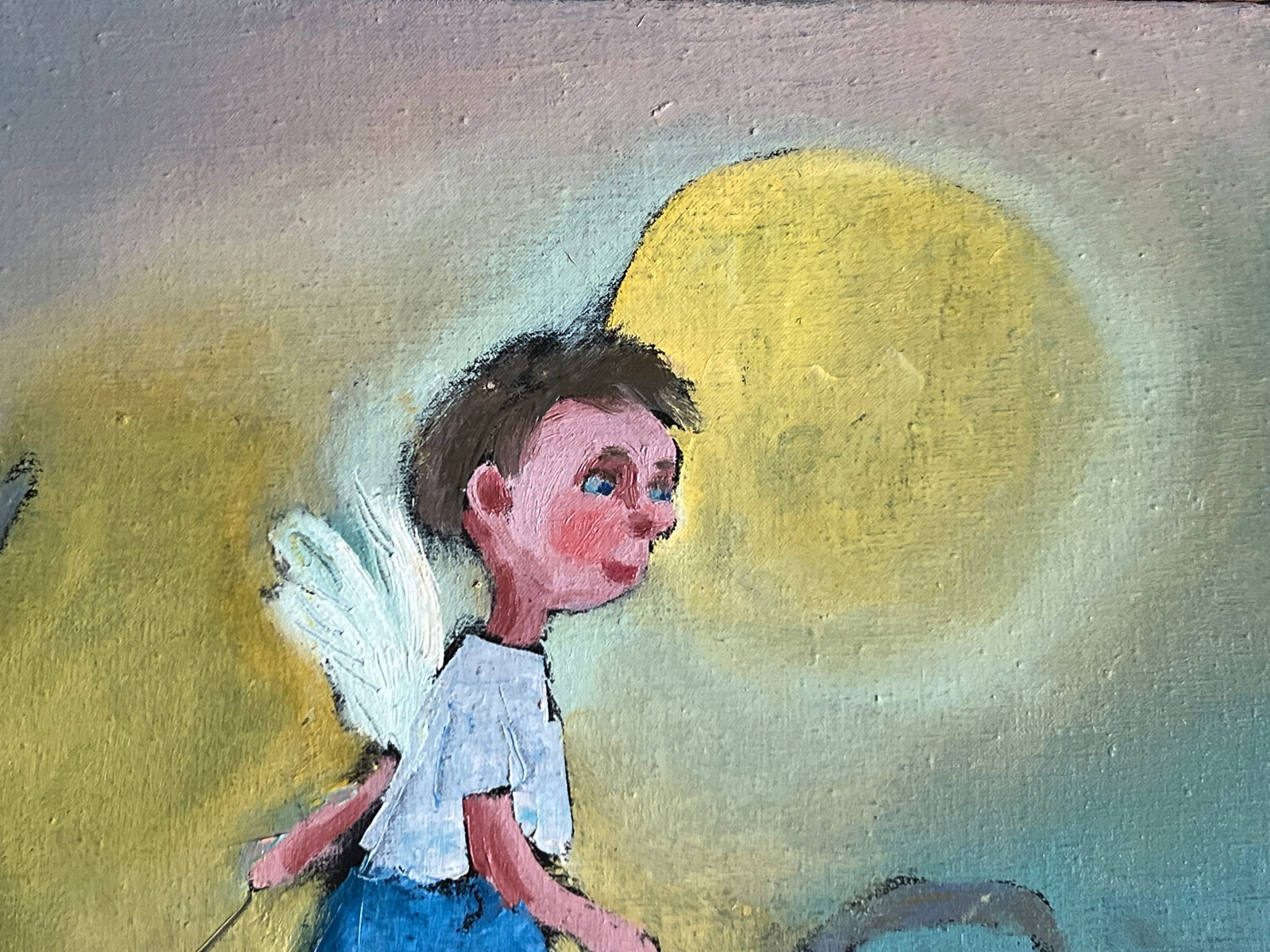 Oil painting with frame A little angel K. Leonid - 3