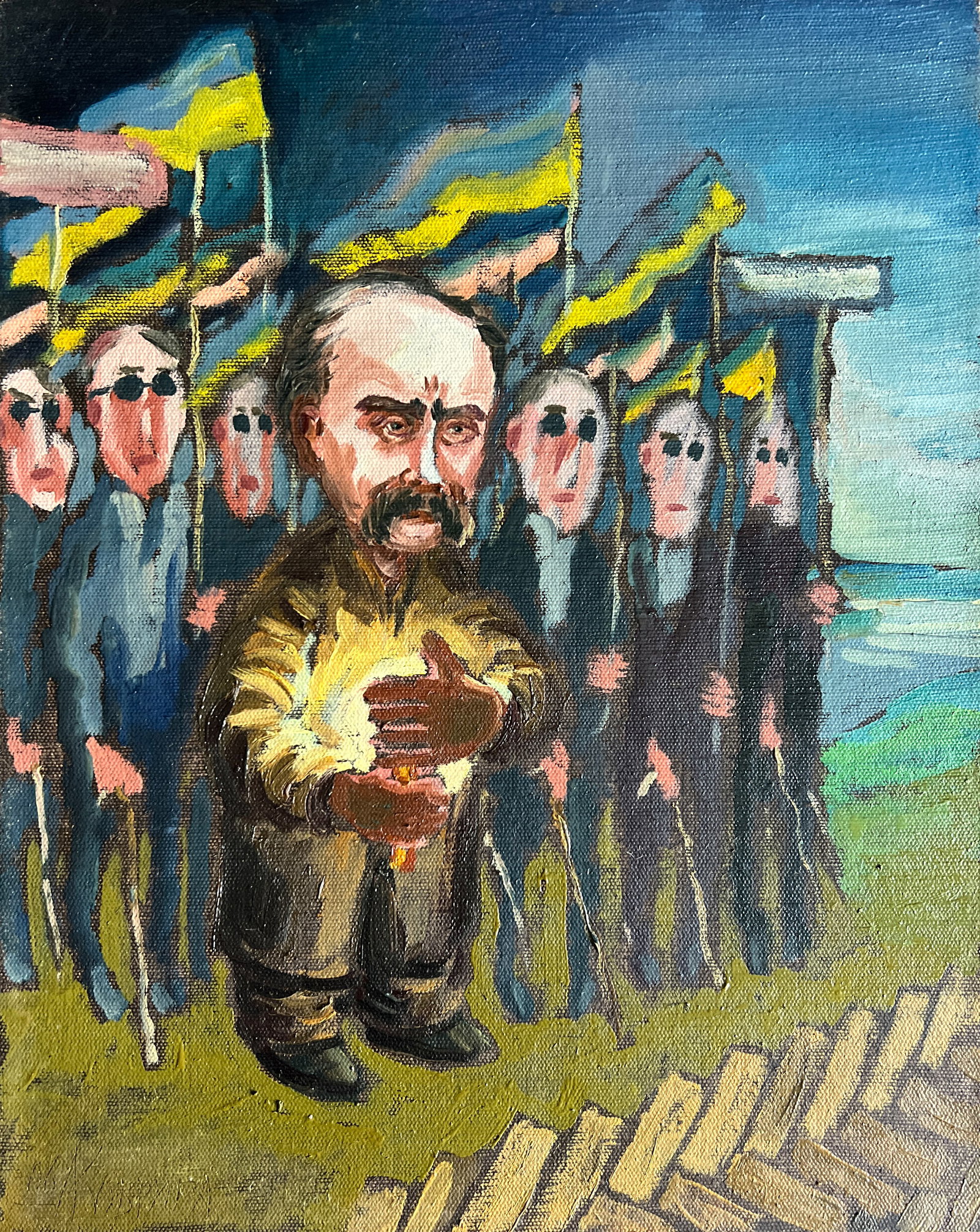 Oil painting with frame Shevchenko K. Leonid: Title: Oil painting with frame Shevchenko K. Leonid Description: 767KK Painter: K. Leonid S?ze: 50x40 cm/ 19.68x15.74 inches Components: oil, canvas Original painting CONDITION: exellent ERA:2006 ARTI