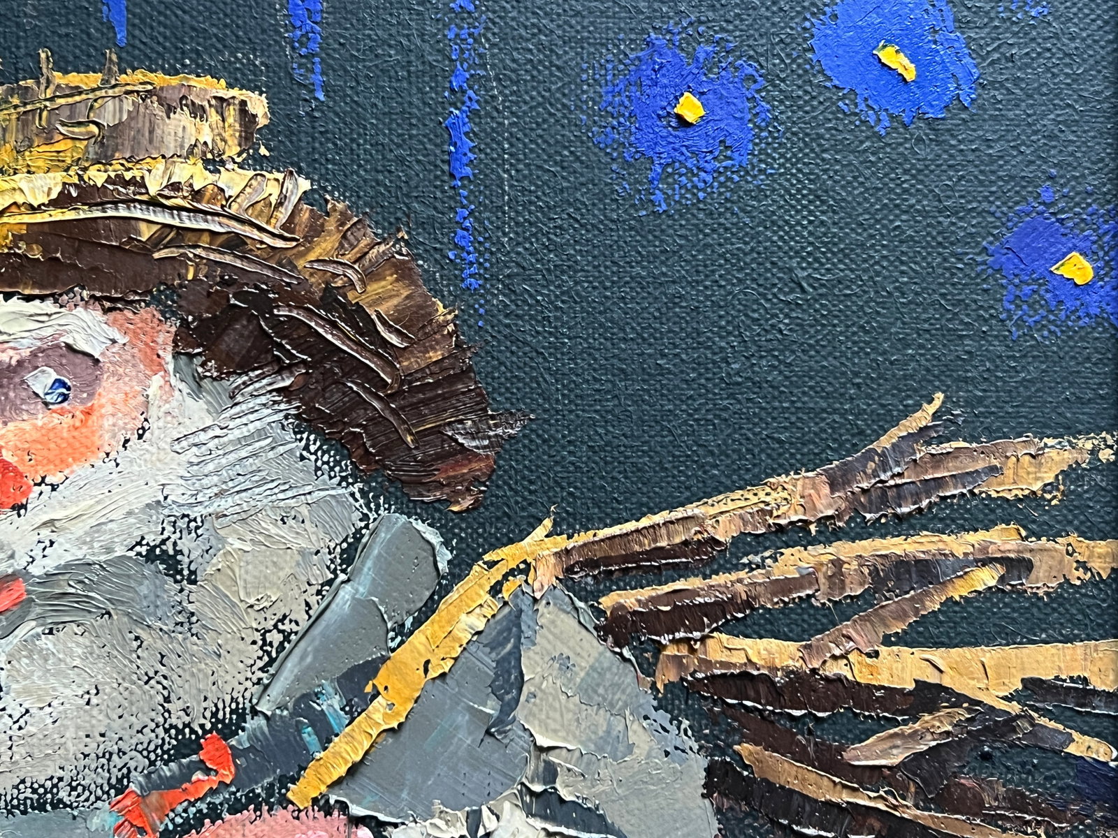 Oil painting with frame Grandpa K. Leonid - 8