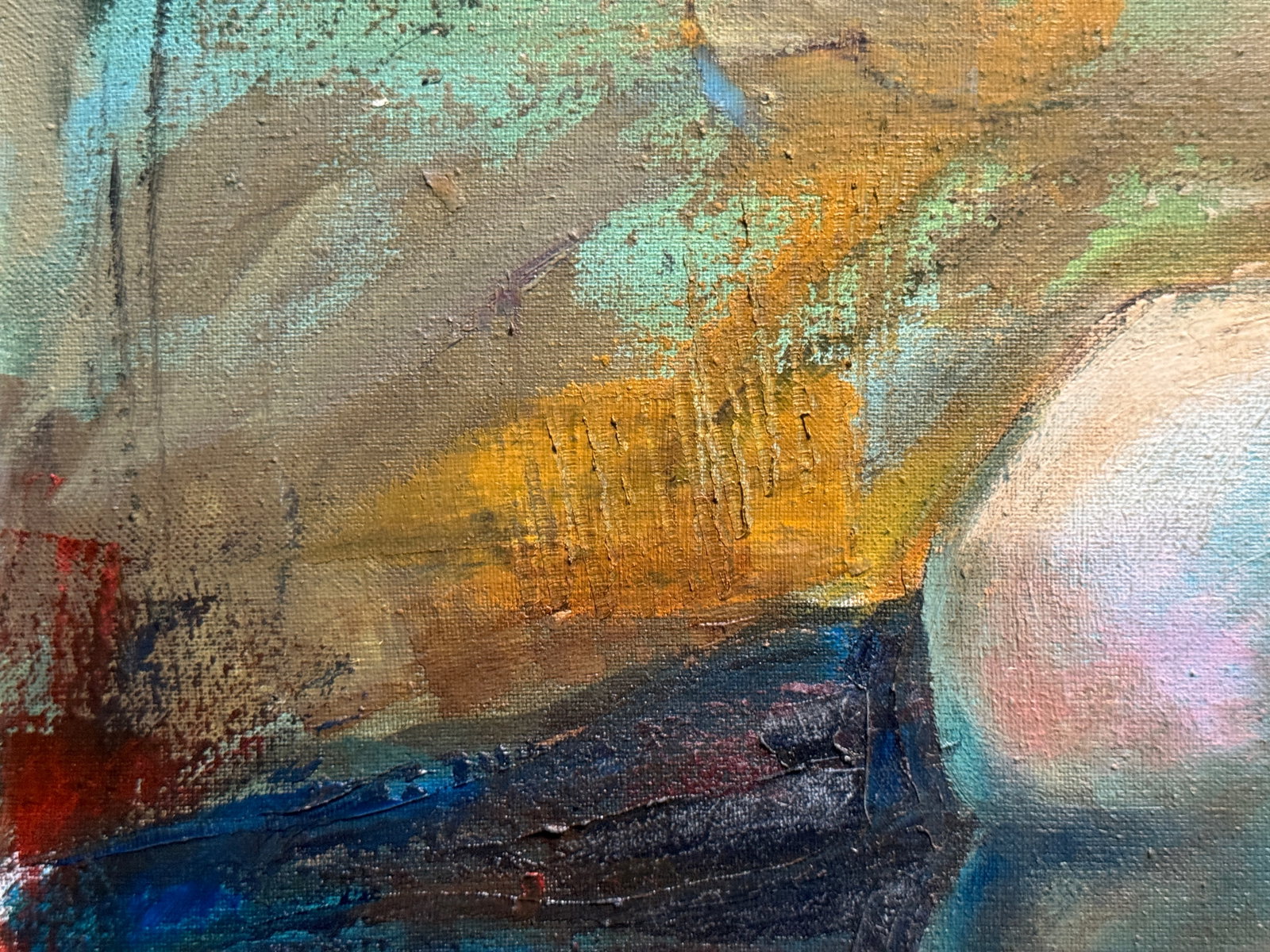 Abstract Oil painting with frame figures K. Leonid - 3