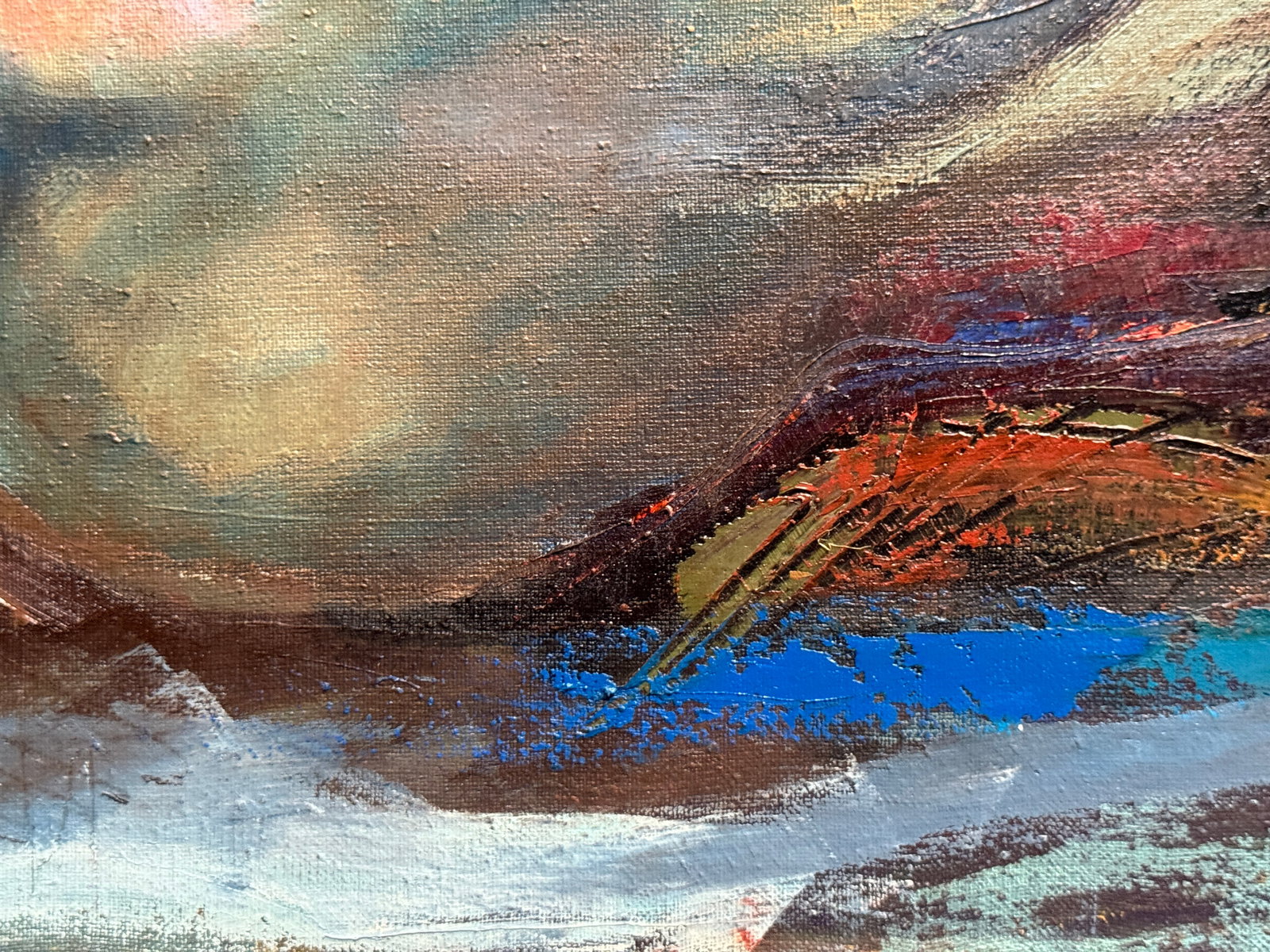 Abstract Oil painting with frame figures K. Leonid - 5