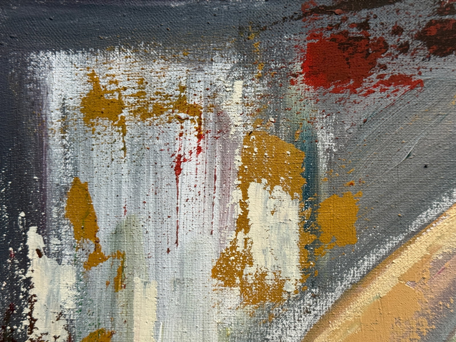 Abstract Oil painting with frame figure model K. Leonid - 2