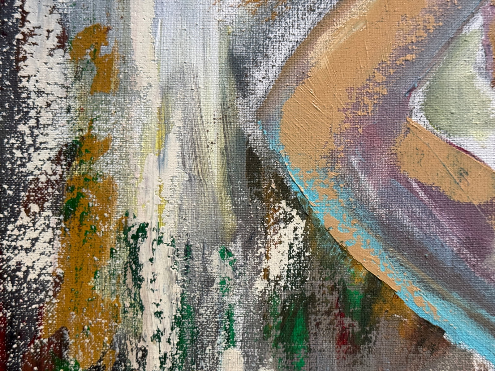Abstract Oil painting with frame figure model K. Leonid - 3
