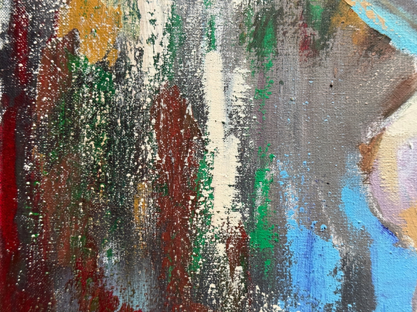 Abstract Oil painting with frame figure model K. Leonid - 4