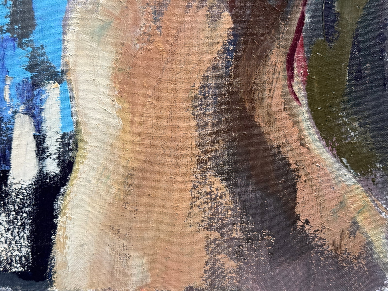 Abstract Oil painting with frame figure model K. Leonid - 7