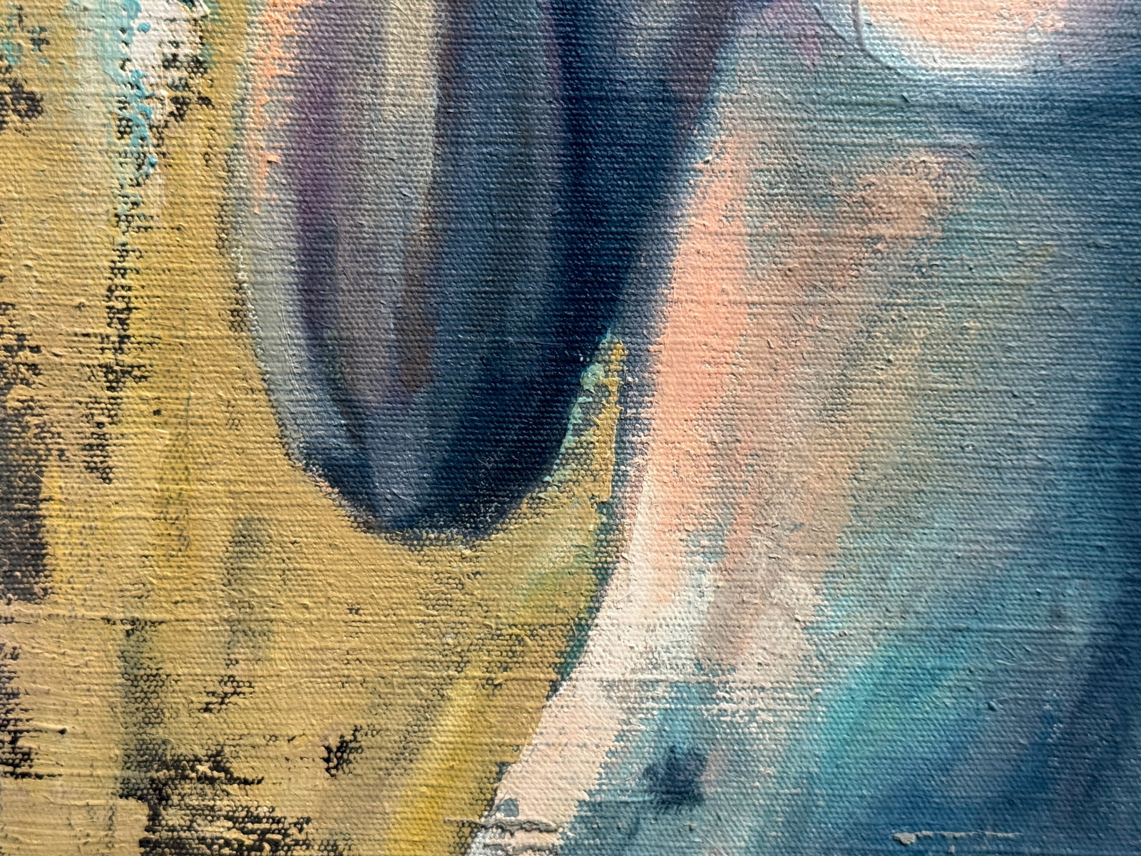 Abstract Oil painting with frame Nu K. Leonid - 4