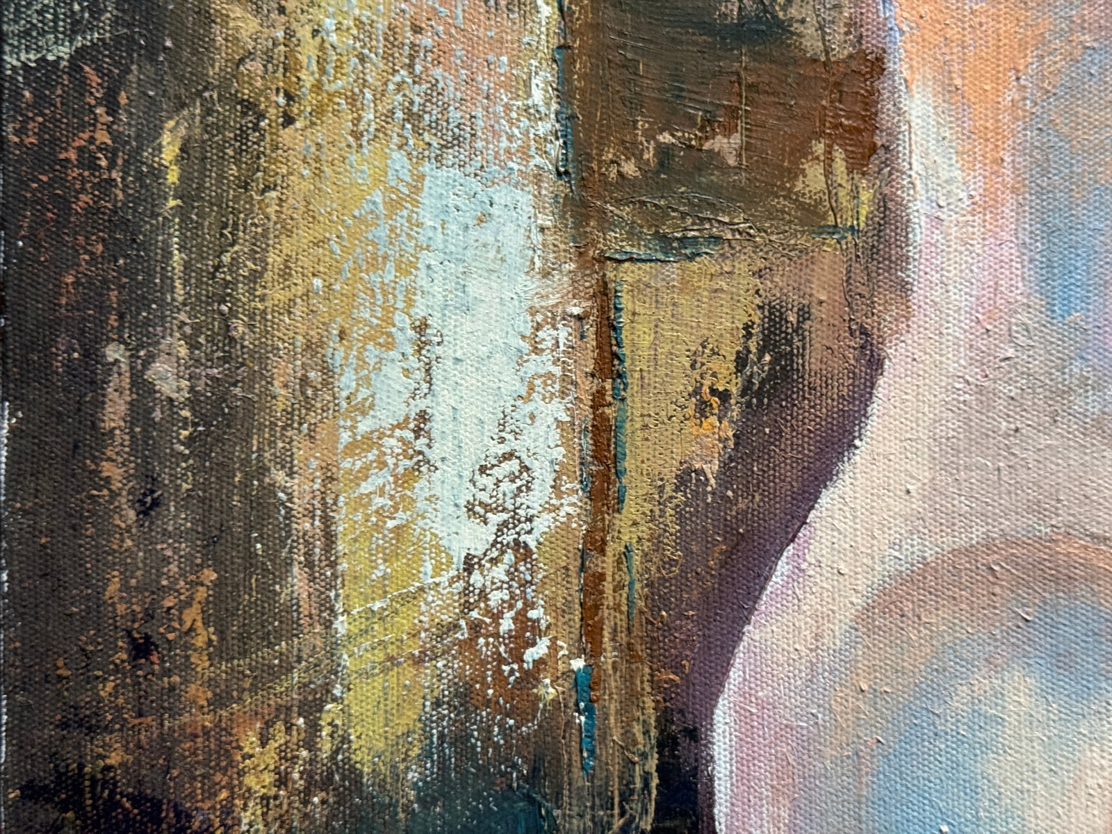Abstract Oil painting with frame woman figures K. Leonid - 5