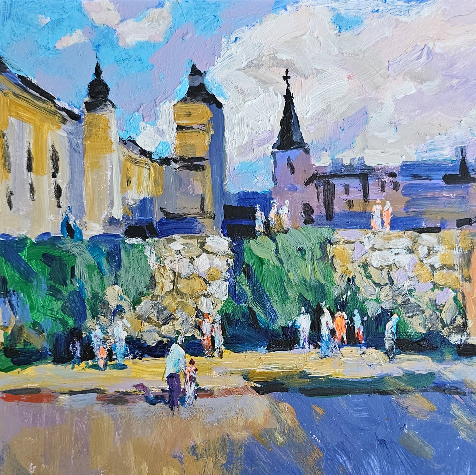 Acrylic painting Ivano-Frankivsk bastion Vyacheslav Petrovich Babac - 3