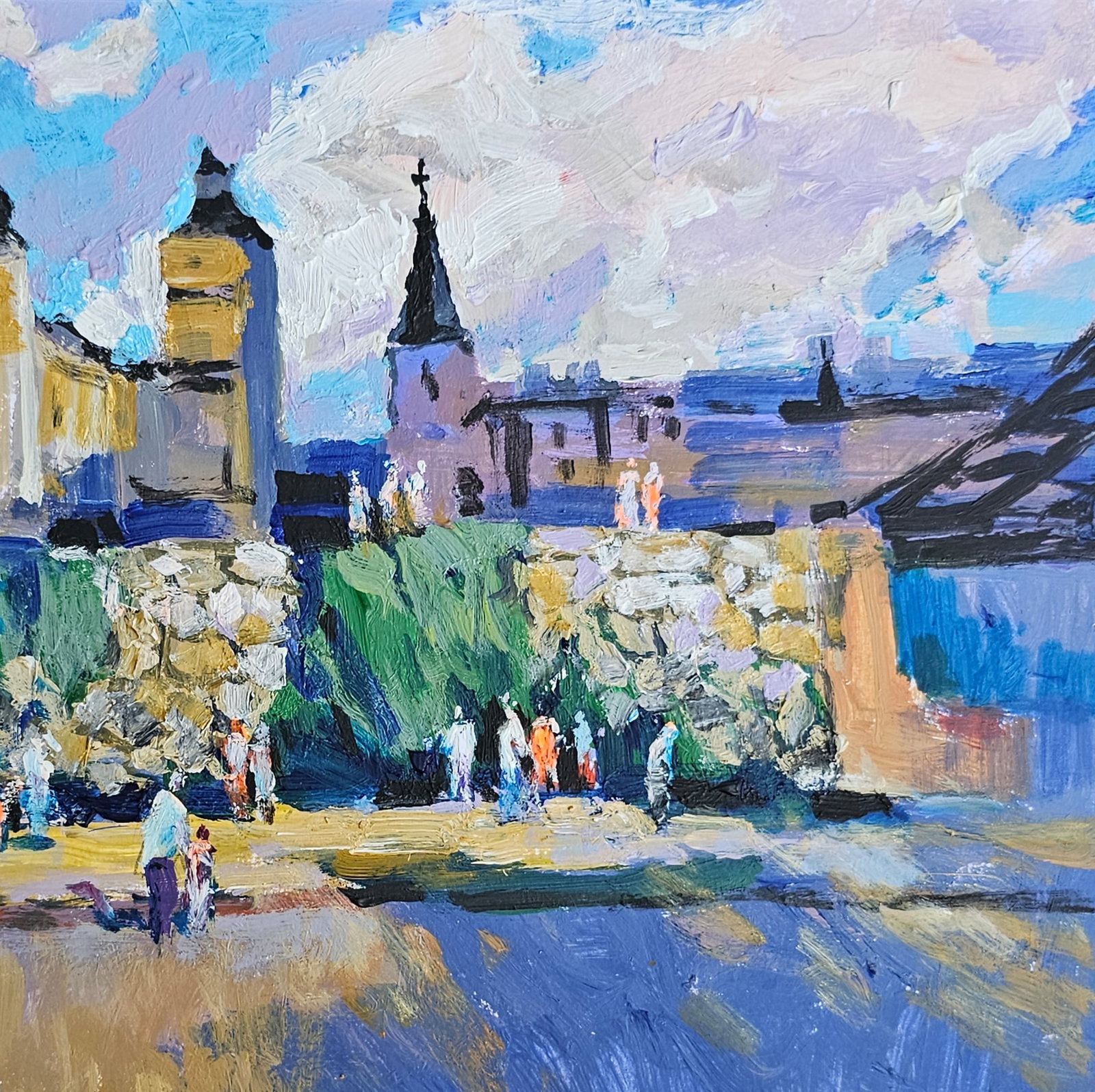 Acrylic painting Ivano-Frankivsk bastion Vyacheslav Petrovich Babac - 4