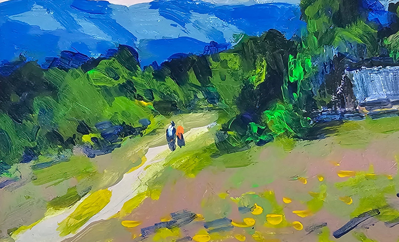 Acrylic painting a village in the Carpathians Vyacheslav Petrovich Babac - 5